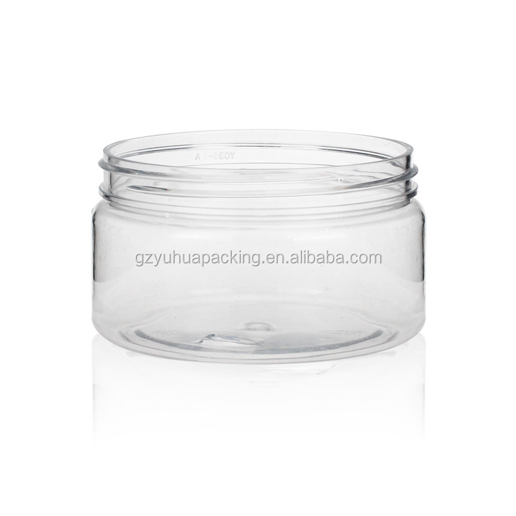 Cosmetic packaging — 250ml Recycling Plastic PET Clear Empty Packaging Jar Containers (3)