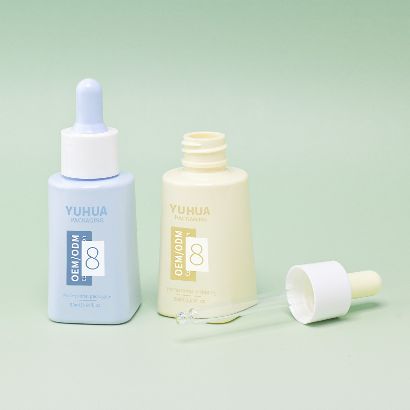 Cosmetic packaging — New Design 50ml PET Plastic Serum Bottle Eco-friendly Cosmetic Container Skincare Lotion Oil Customized Color Dropper Cap Screen (4)