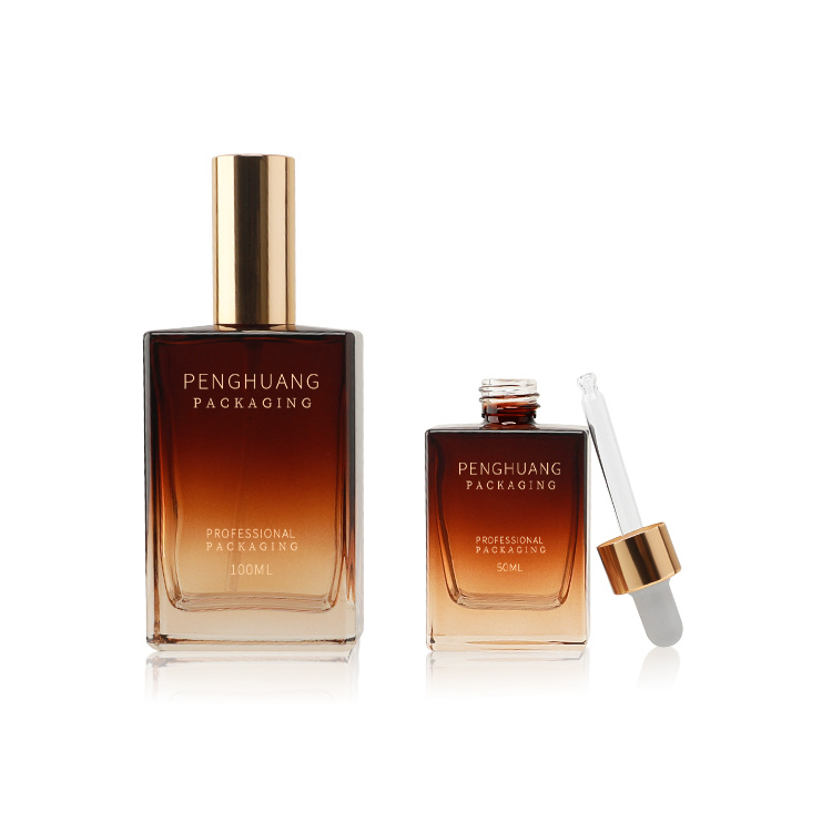 Cosmetic packaging — Free Sample 30ml Clear Square Glass Essential Oil Eye Drop & Skin Care Serum Dropper Bottle (5)