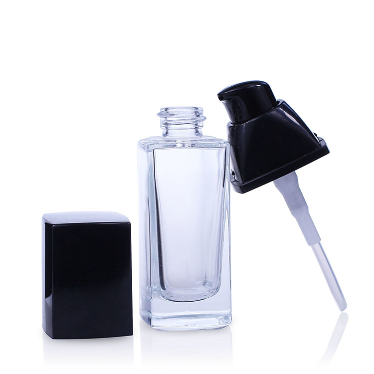 Cosmetic packaging — Luxury Packaging 30ml Frosted Empty Square Bottle Foundation Bottle Liquid Makeup Glass Plastic Pump Glass Products Cosmetic (3)