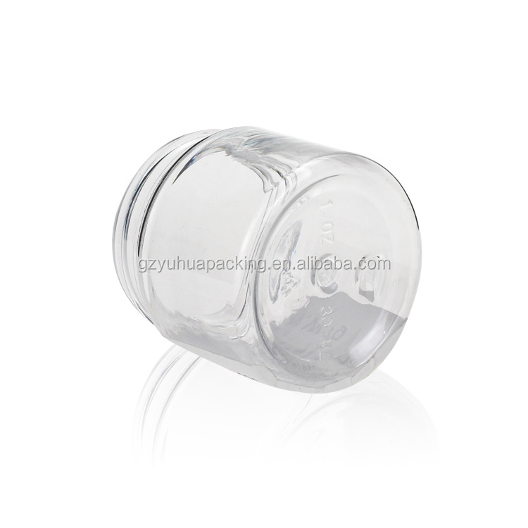 Cosmetic packaging — 30ml 1oz PET transparent packaging cosmetic jar with screw lid (5)
