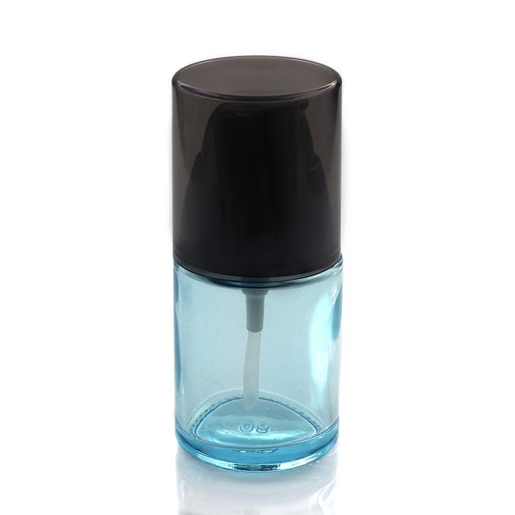 Cosmetic packaging — New Product 2021luxury Foundation Bottle Liquid Foundation Bottle Empty 40ml Glass Pump with Cap,pump Sprayer Cosmetic Black Cap (8)