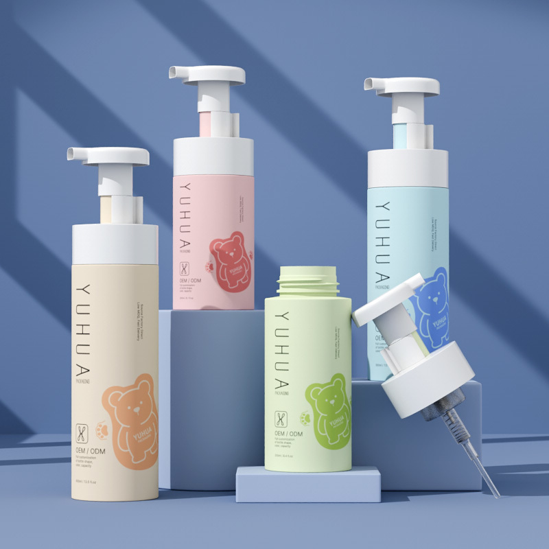 Cosmetic packaging — Cute Colorful 200/250/300/400ml Baby Foam Pump Bottle for Hand Wash Facial Cleaner & Lotion Kids Use (4)