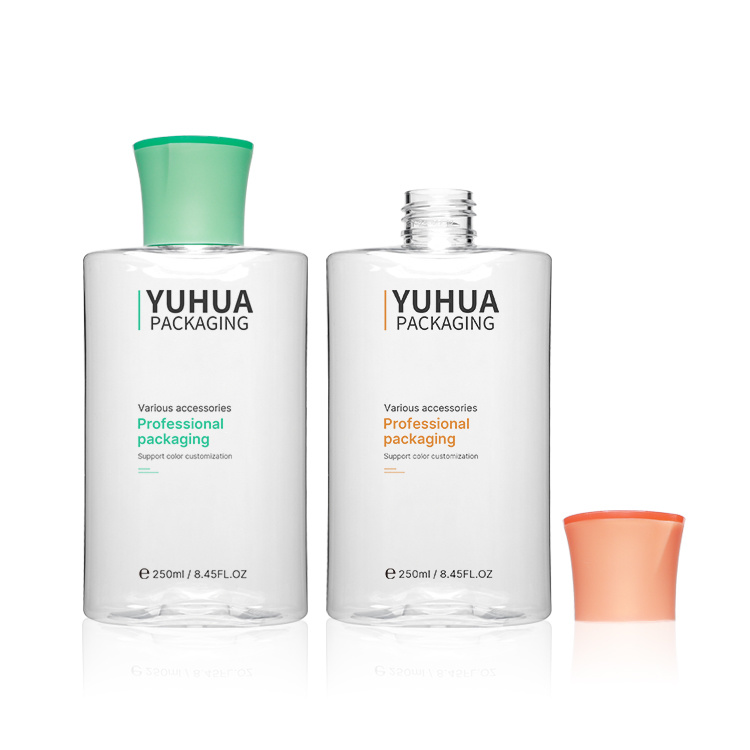 Cosmetic packaging — Recycled Plastic Cosmetic Bottle White square Shape Shampoo with Screw Cap 250ml 300ml PET PCR Skincare Bottle (4)