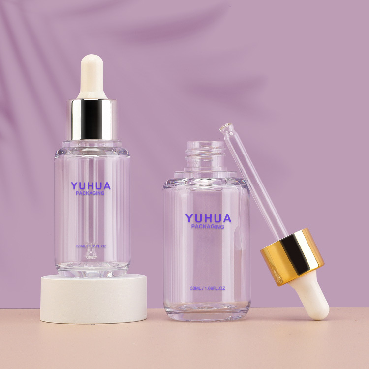 Cosmetic packaging — Recycled cosmetic packaging plastic serum bottle 1oz 30ml with dropper cap Refillable dropper bottle (2)
