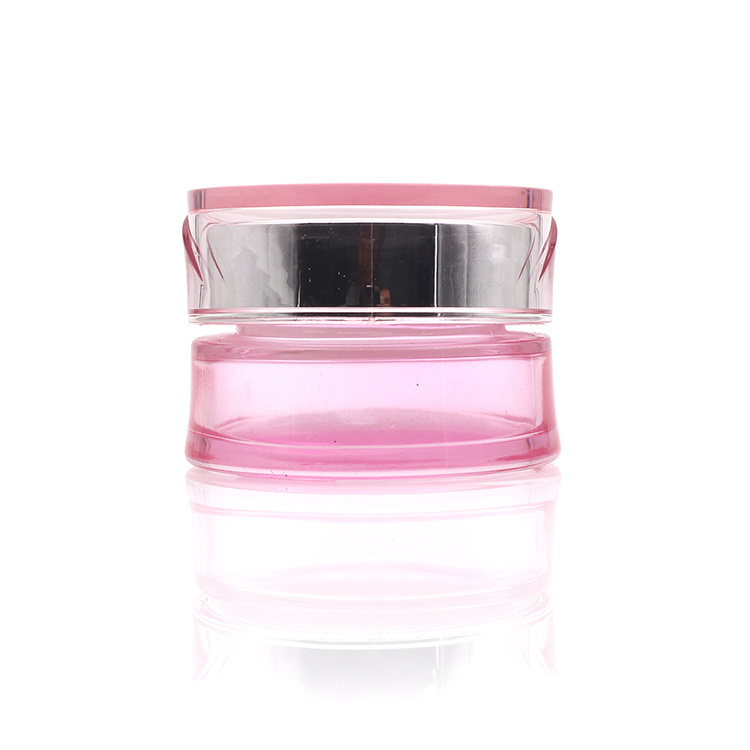 Cosmetic packaging — Glass jar 30g 50g pink color Face Cream Jars Container Cosmetic Packaging Set for Skin Jar  Manufacturer (3)