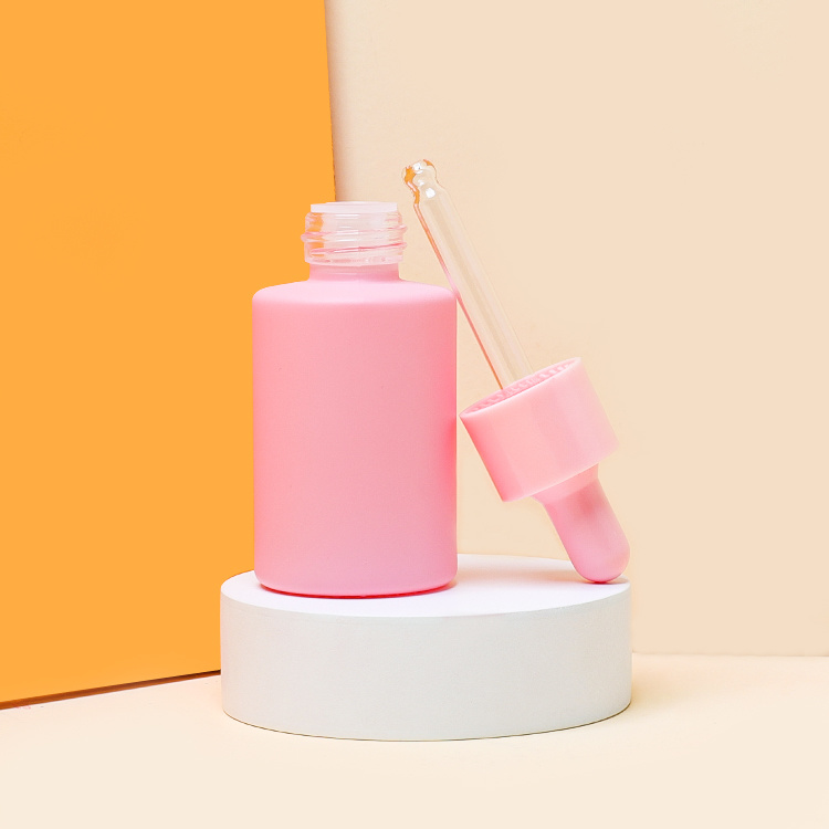 Cosmetic packaging — Frosted Cosmetic Skin Care Serum & Essential Oil Eye Drop & Body/Face Care Empty Glass Dropper Bottle 30ml (3)
