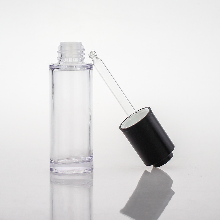Cosmetic packaging — Empty Pet Dropper Bottle Plastic Facial Serum Bottle Custom Cosmetic Packaging 30ml Pump Dropper Cap Plastic Products Round (2)