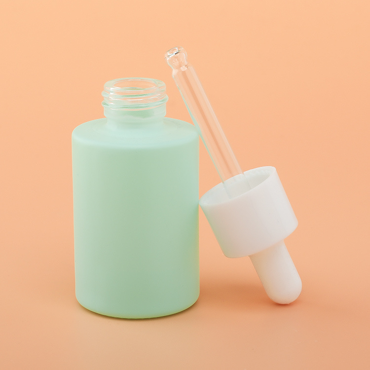 Cosmetic packaging — Factory Skincare Glass Bottle and Jar 100/60/50/30/20/15ml Cyan Glass Lotion Pump Bottle Empty Refillable Cosmetic Packaging Set (3)
