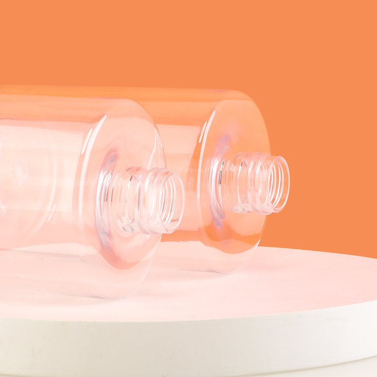 Cosmetic packaging — Accept Custom 350ml Flat Shoulder Round Bottom Pet Plastic Bottles for Shampoo (4)