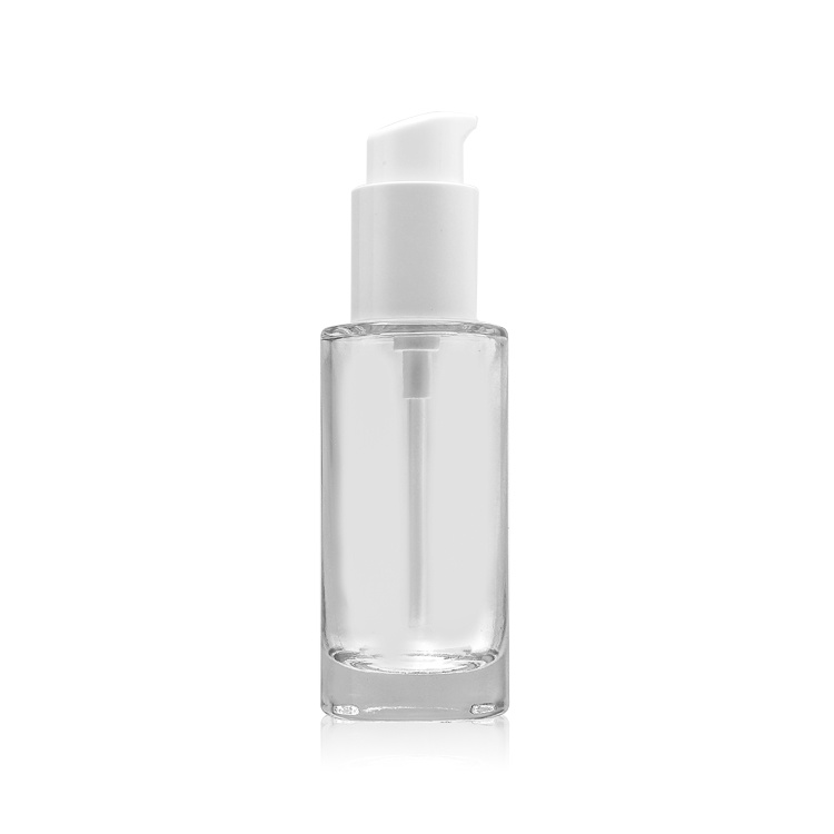 Cosmetic packaging — 30ml Label Cosmetic Packaging Empty Lotion Makeup Base Bottle Transparent Foundation Glass Serum Pump Bottle (2)