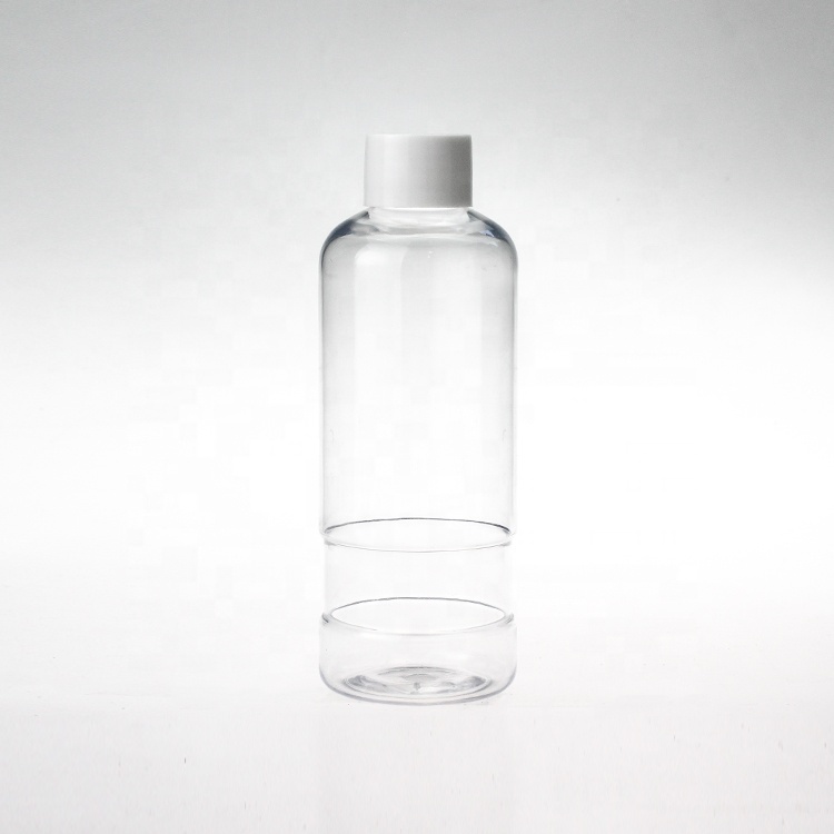 Cosmetic packaging — Special Shape Transparent 240ml Empty Plastic spray bottle  sanitizer bottle with dip pump (4)
