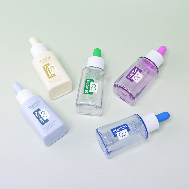 Cosmetic packaging — New Design 50ml PET Plastic Serum Bottle Eco-friendly Cosmetic Container Skincare Lotion Oil Customized Color Dropper Cap Screen (3)