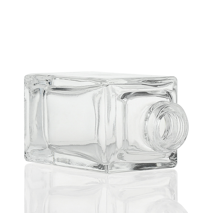 Cosmetic packaging — Luxury  25ml Glass bottle packaging Square Liquid clear Foundation Bottle Lotion Pump (6)