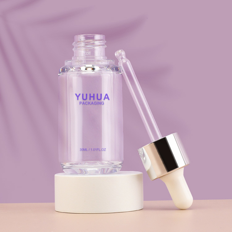 Cosmetic packaging — Recycled cosmetic packaging plastic serum bottle 1oz 30ml with dropper cap Refillable dropper bottle (3)