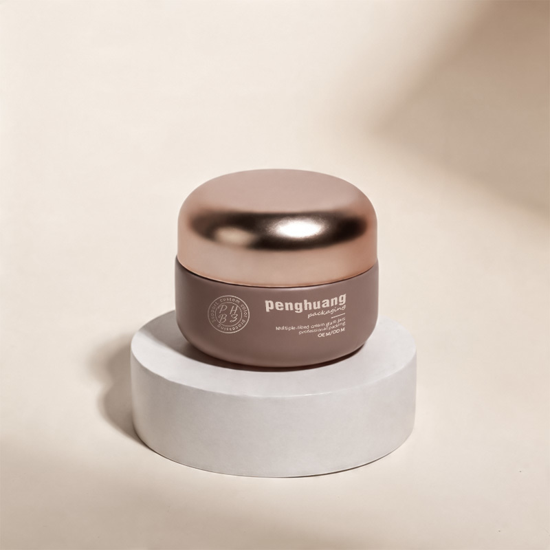 Cosmetic packaging — New Style 15/20/30/50g Eye Cream Facial Scrub Jar Glass Container Rose Gold Electroplated Lid Cosmetic Packaging Skin Care (2)