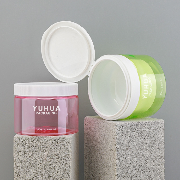 Cosmetic packaging — Custom150g360g pink Pet Luxury Cosmetic Containers Jar Replaceable Refillable Empty Cosmetic Cream Jar Bottle (3)