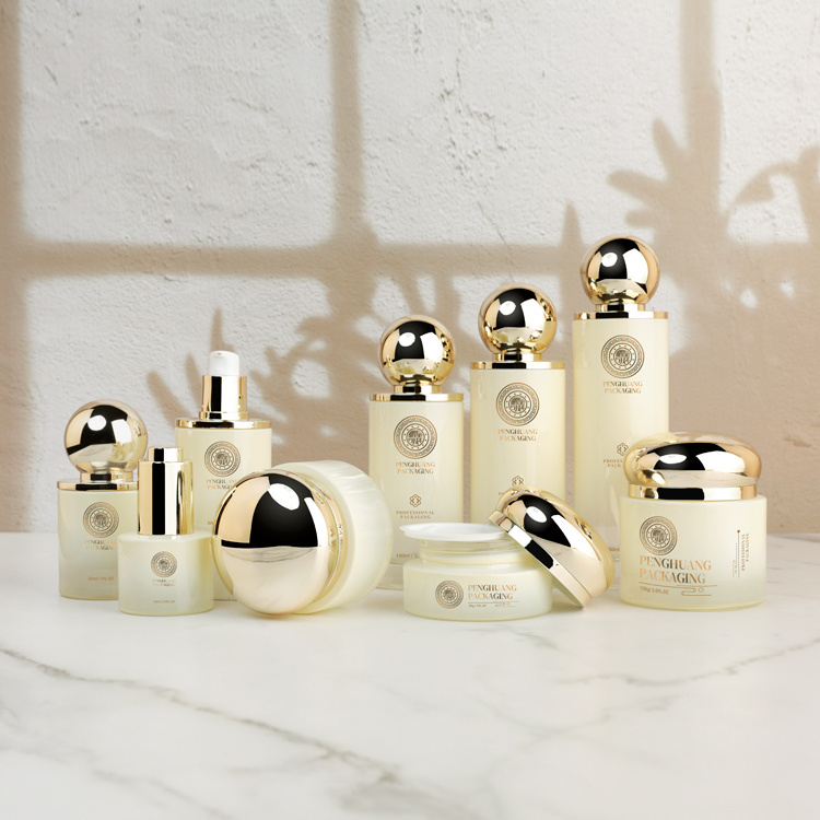 Cosmetic packaging — Moisturizing Skin Care Lotion Glass Toner Bottle Facial Cleanser Pump Bottle 100ml 120ml 150ml Glass Lotion Bottle Packaging (6)