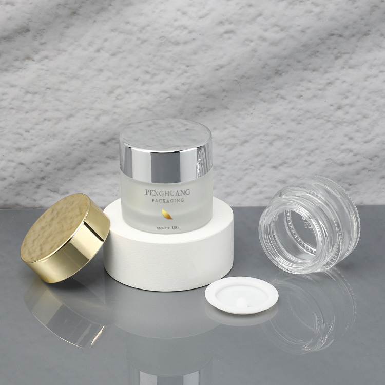Cosmetic packaging — 5g 10g Glass Empty Refillable Makeup Cosmetic Face Cream Lotion Eye Cream Sample Jar Cosmetic Jar with Lid (5)