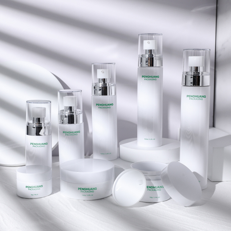 Cosmetic packaging — OEM Cosmetic Packaging Plastic Lotion Pump Bottle 100ml 150ml 180ml Luxury Skincare with Screen Printing (2)