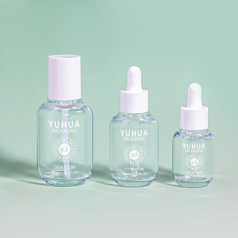 Cosmetic packaging — 15ml 30ml 50mlPETG Plastic Dropper Bottle Transparent Empty Essential Oil Serum Bottle Luxury Cosmetic Skincare Packaging Bottle (2)