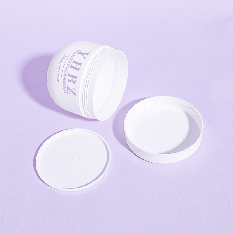 Cosmetic packaging — Wholesale Eco-Friendly PP Cosmetic Jar 500g Packaging Cream Jars Empty Plastic Body Scrub Butter Container Skin Care Eye Cream (5)