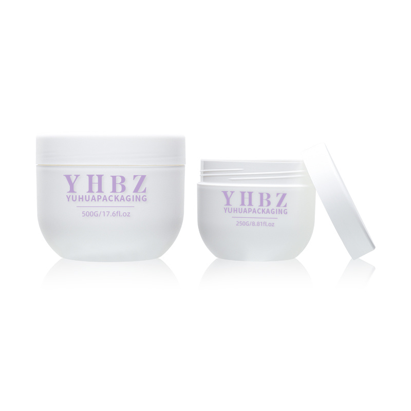 Cosmetic packaging — Wholesale Eco-Friendly PP Cosmetic Jar 500g Packaging Cream Jars Empty Plastic Body Scrub Butter Container Skin Care Eye Cream (6)