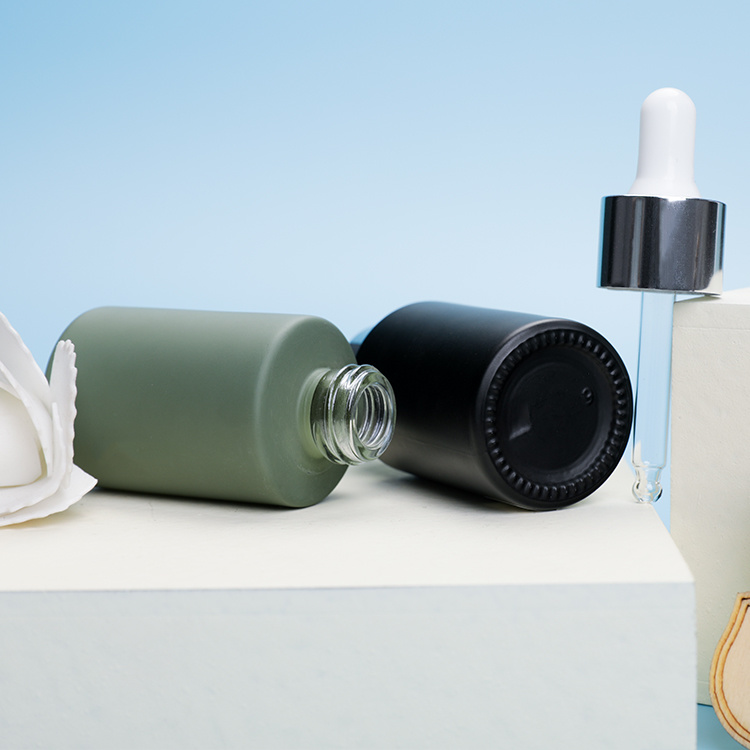 Cosmetic packaging — Personal care  30ml  colored glass dropper bottle serum dropper bottle with rubber stopper pipette can be OEM/ODM design (3)