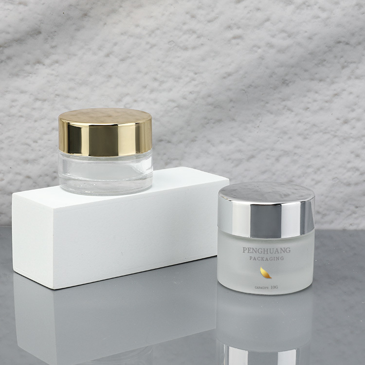 Cosmetic packaging — 5g 10g Glass Empty Refillable Makeup Cosmetic Face Cream Lotion Eye Cream Sample Jar Cosmetic Jar with Lid (6)