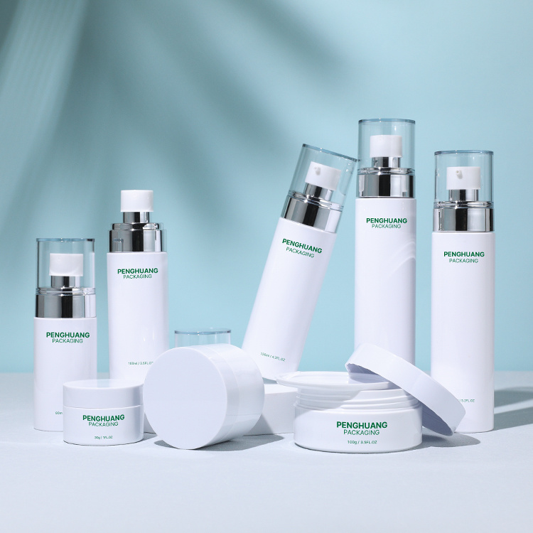 Cosmetic packaging — OEM Cosmetic Packaging Plastic Lotion Pump Bottle 100ml 150ml 180ml Luxury Skincare with Screen Printing (3)