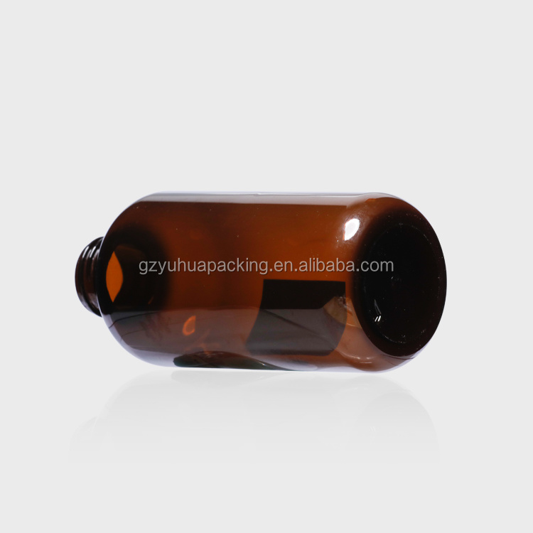 Cosmetic packaging — 250ml Empty Amber Plastic PET Glass Bottle (4)