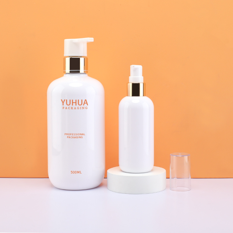 Cosmetic packaging — Professional Custom Skincare Packaging Plastic 120ml 250ml 300ml 500ml Round Bottle for Shampoo Lotion Packaging Bottle (2)