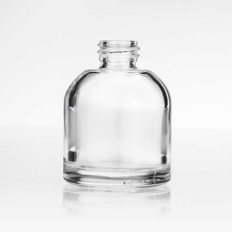 Cosmetic packaging — 30ml clear glass essential oil serum bottles with gold aluminium collar dropper cosmetic packaging (3)