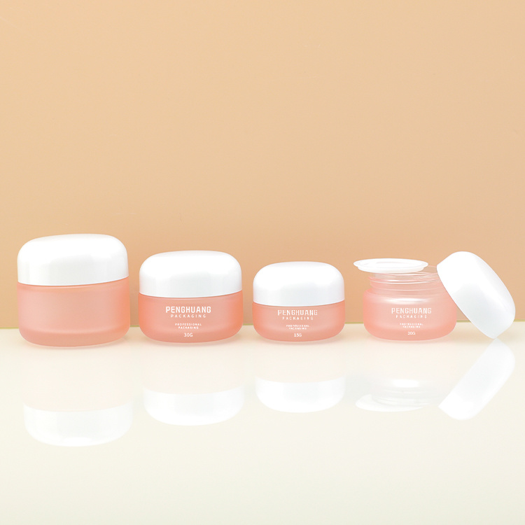 Cosmetic packaging — Manufacturer's Transparent Glass Cosmetic Jar with Screw Cap 15g 20g 30g 50g Facial Cleanser Skin Care Packaging (3)