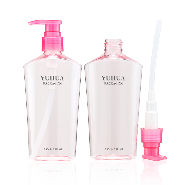 Cosmetic packaging — Empty White Plastic Lotion Bottle Liquid Conditioner 250ml Liquid PET Shampoo Bottles (6)
