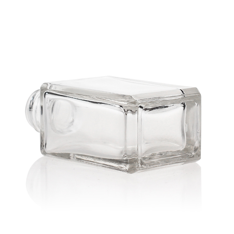 Cosmetic packaging — Foundation Bottles Transparent Make up Clear Glass Square Shape Luxury 30ml Glass Products Cosmetic Other Personal Care Gold Cap (5)