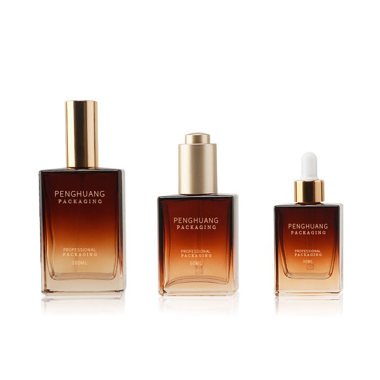 Cosmetic packaging — Free Sample 30ml Clear Square Glass Essential Oil Eye Drop & Skin Care Serum Dropper Bottle (4)