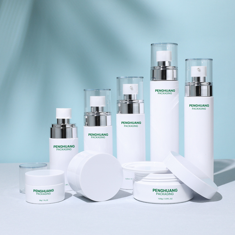 Cosmetic packaging — OEM Cosmetic Packaging Plastic Lotion Pump Bottle 100ml 150ml 180ml Luxury Skincare with Screen Printing (4)