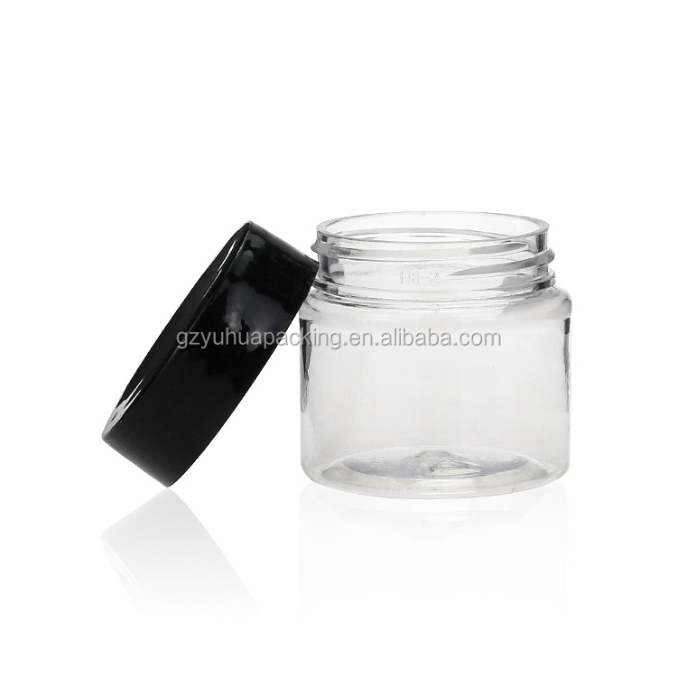 Cosmetic packaging — 30ml 1oz PET transparent packaging cosmetic jar with screw lid (2)