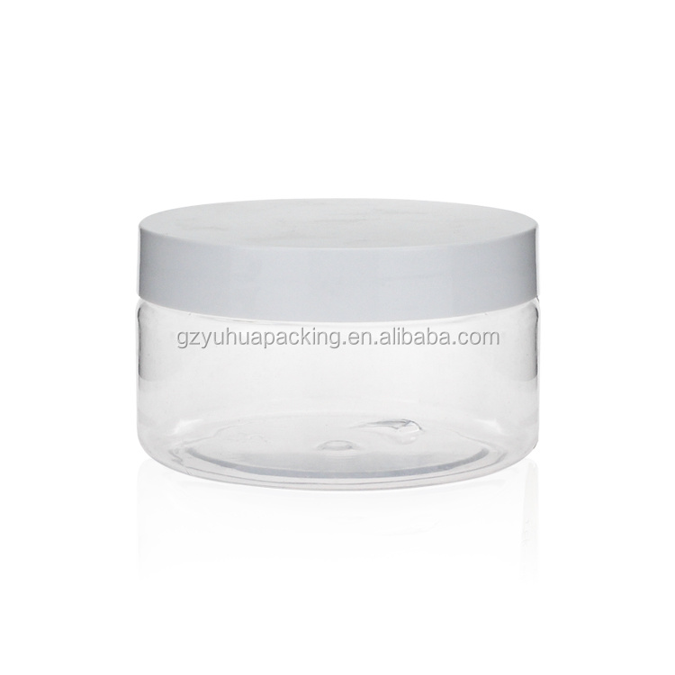 Cosmetic packaging — 250ml Recycling Plastic PET Clear Empty Packaging Jar Containers (2)