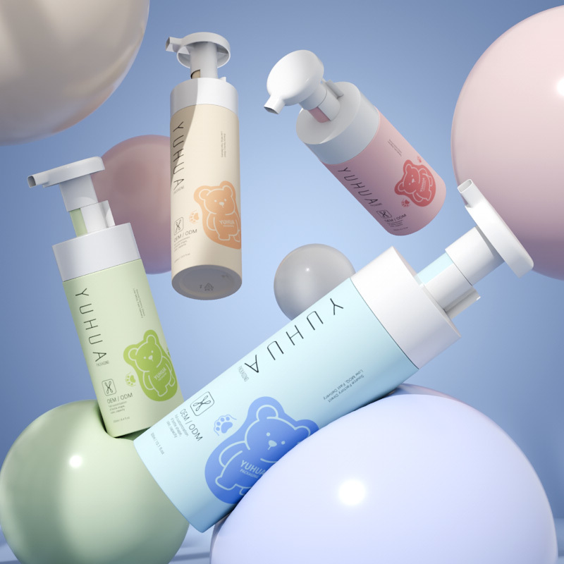 Cosmetic packaging — Cute Colorful 200/250/300/400ml Baby Foam Pump Bottle for Hand Wash Facial Cleaner & Lotion Kids Use (2)