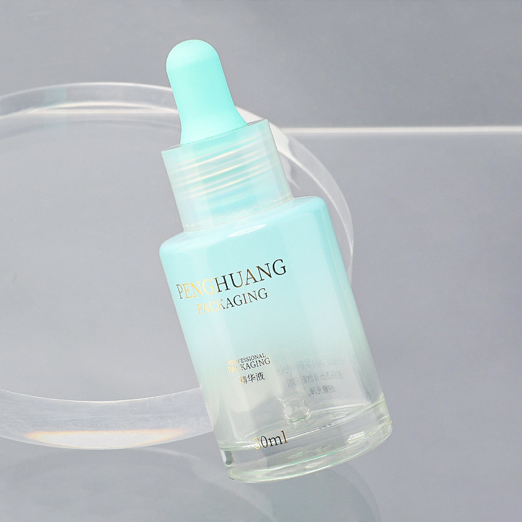 Cosmetic packaging — Glass Skincare Empty Body Hair Oil Container 30ml Cylinder Frosted Pink Glass Serum Essential Oil Dropper Bottle (3)