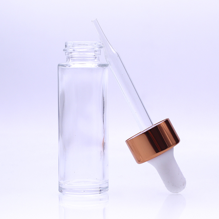 Cosmetic packaging — factory OEM  Clear Transparentl Serum oil Glass Dropper Bottle Cosmetic Package Face Serum Glass Bottle with Dropper (2)