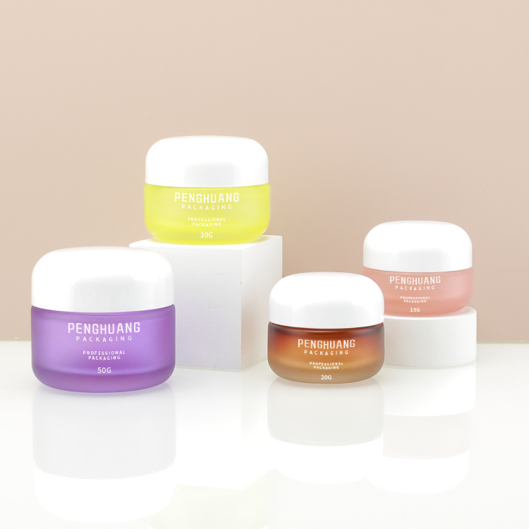 Cosmetic packaging — Manufacturer's Transparent Glass Cosmetic Jar with Screw Cap 15g 20g 30g 50g Facial Cleanser Skin Care Packaging (2)