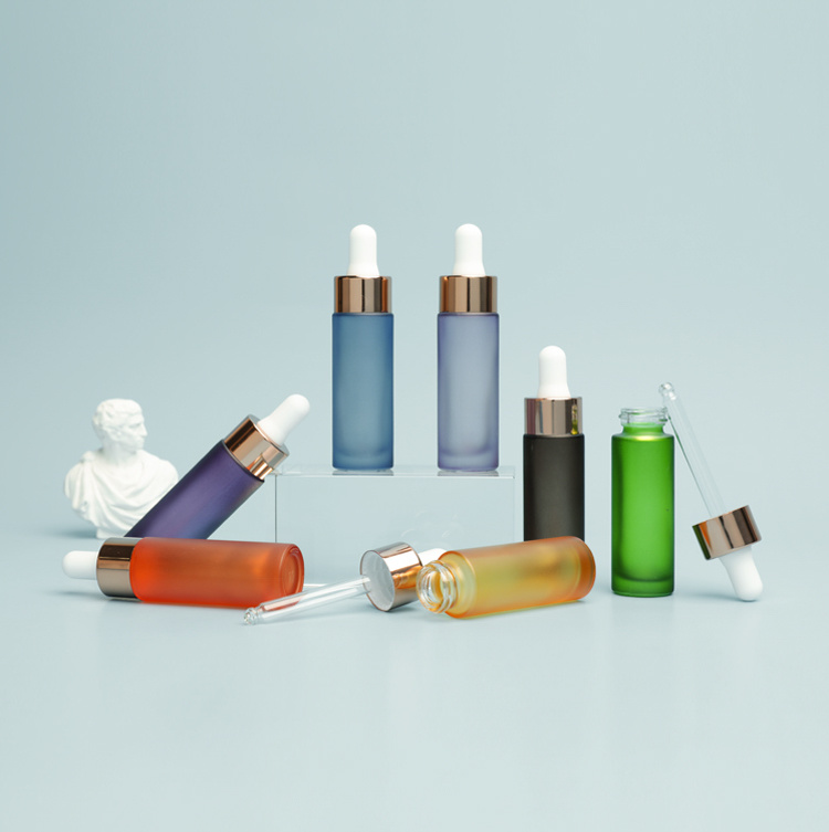 Cosmetic packaging — Unique colorful 15ml  serum  glass dropper bottle for  essence glass dropper bottles clear skin care cosmetic packaging (3)