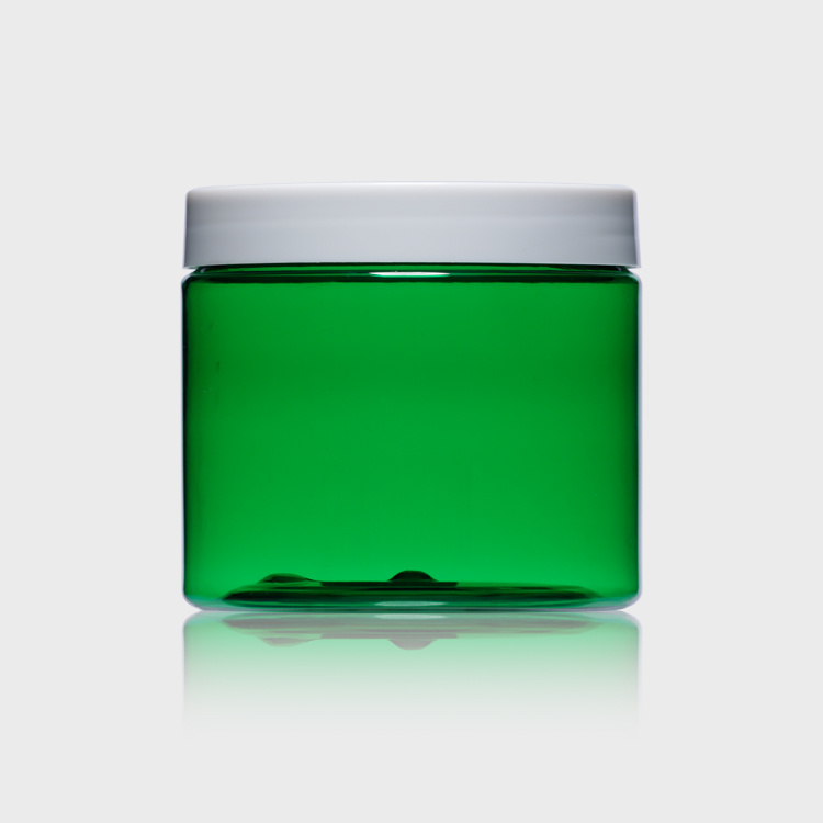 Cosmetic packaging — PET Green Empty Packaging Jar Containers 480ml 16oz Skin Care Cream Recycling Plastic Round Customized Accepted (6)