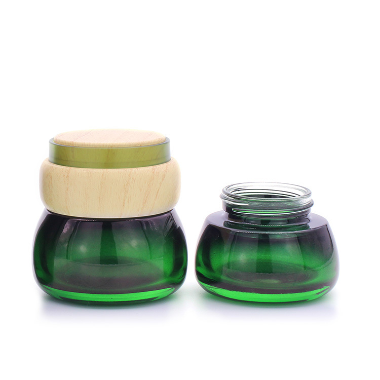 Cosmetic packaging — custom skincare packaging of cosmetic glass green lotion bottle hot sell (5)