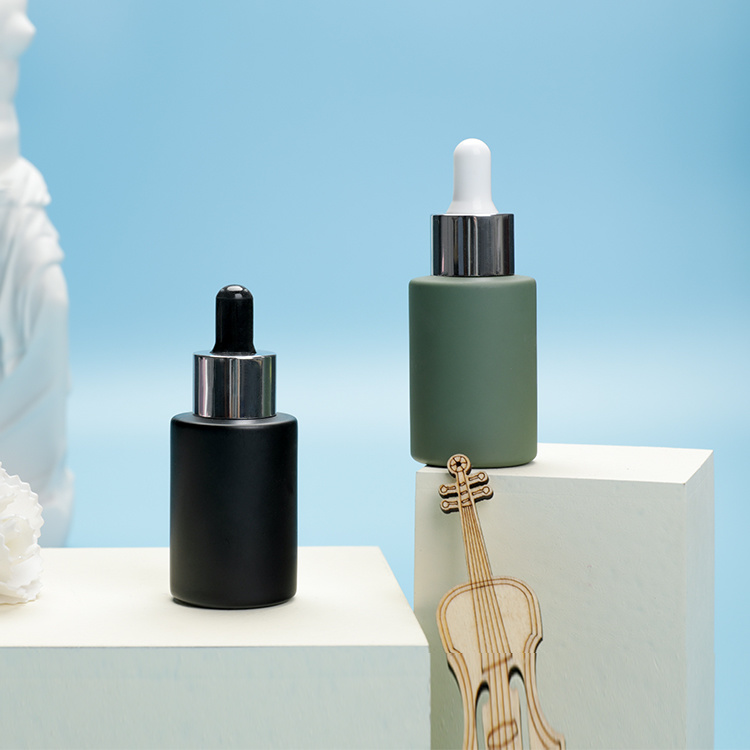 Cosmetic packaging — Personal care  30ml  colored glass dropper bottle serum dropper bottle with rubber stopper pipette can be OEM/ODM design (2)
