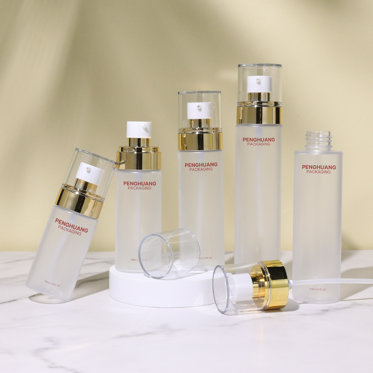 Cosmetic packaging — OEM Cosmetic Packaging Plastic Lotion Pump Bottle 100ml 150ml 180ml Luxury Skincare with Screen Printing (6)