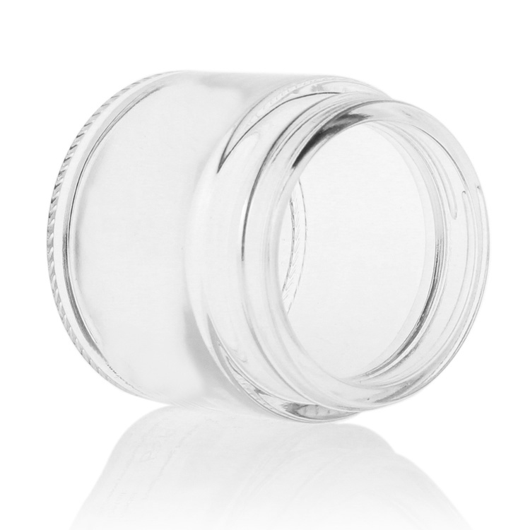 Cosmetic packaging — Hot Sale 10/15/20/30/50/60/100g Empty Clear Cosmetic Cream Jar Gold Lid Round Face Cream Glass Jar (6)